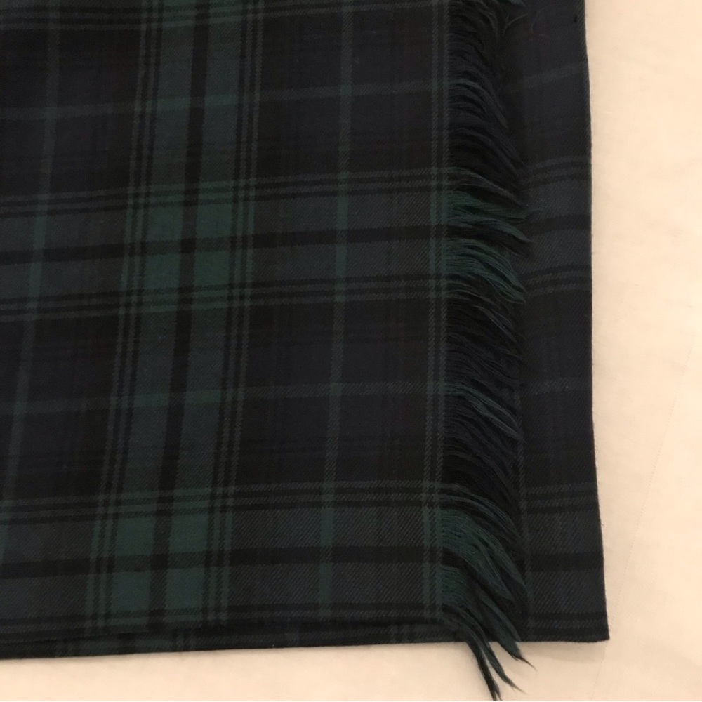 Vintage Rafaella Wool Plaid Wrap Skirt with fringe - Picture 4 of 10